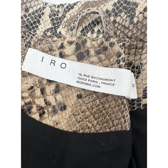 IRO Luiga Snake-Effect Leather Biker Jacket - Picture 10 of 14